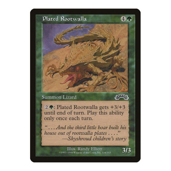 Plated Rootwalla (EXO) #116 Common (Lightly Played) Exodus Magic: The Gathering: 1998