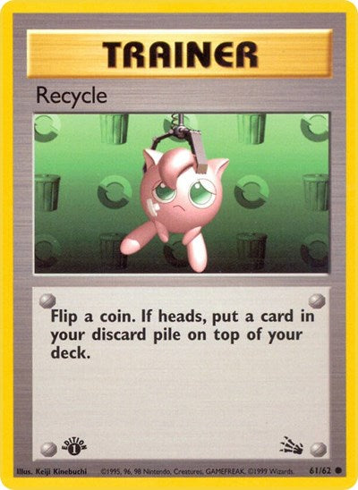 Recycle (FO) #61/62 Common Fossil Pokemon: 1999