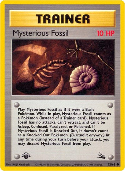 1999 Pokemon: Fossil (FO) - Mysterious Fossil (#62/62, Common)