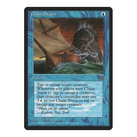 Chain Stasis (HML) #23 Rare (Moderately Played) Homelands Magic: The Gathering: 1995