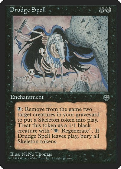 Drudge Spell (HML) #45 Uncommon (Lightly Played) Homelands Magic: The Gathering: 1995