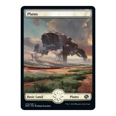 Plains (279) - Full Art (BRO) #279 Land (Lightly Played) The Brothers' War Magic: The Gathering: 2022
