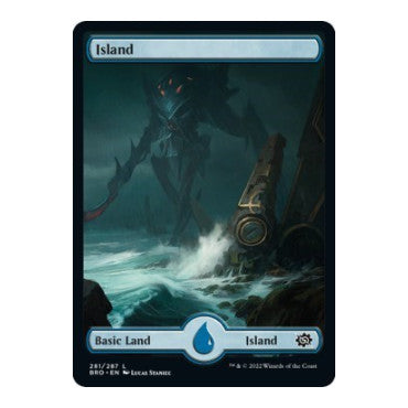Island (281) - Full Art (BRO) #281 Land (Lightly Played) The Brothers' War Magic: The Gathering: 2022