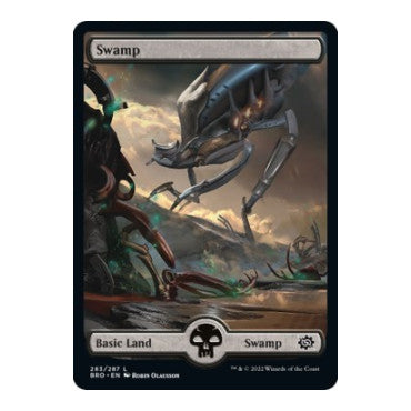 Swamp (283) - Full Art (BRO) #283 Land (Lightly Played) The Brothers' War Magic: The Gathering: 2022
