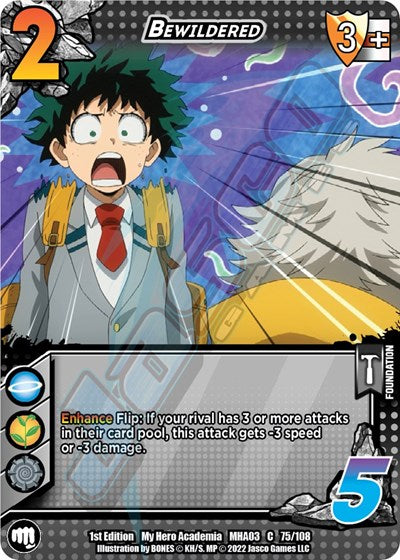 Bewildered (MHA3) #75/108 Common (1st Edition Normal Lightly Played) UniVersus: My Hero Academia: Heroes Clash UniVersus: 2022