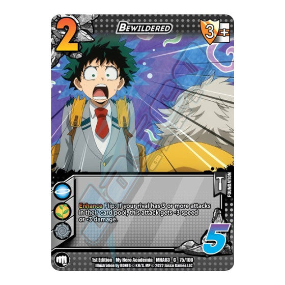 Bewildered (MHA3) #75/108 Common (1st Edition Normal Lightly Played) UniVersus: My Hero Academia: Heroes Clash UniVersus: 2022