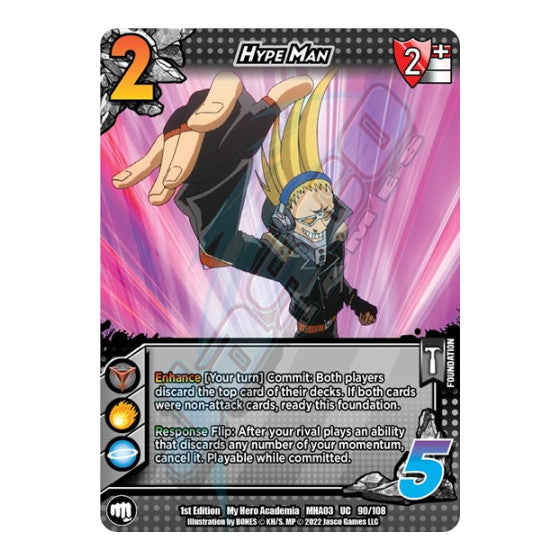 Hype Man (MHA3) #90/108 Uncommon (1st Edition Normal Lightly Played) UniVersus: My Hero Academia: Heroes Clash UniVersus: 2022
