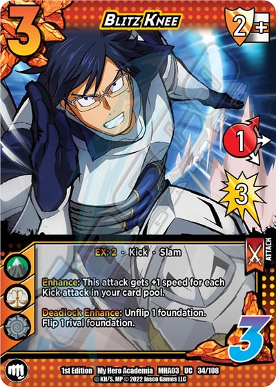 Blitz Knee (MHA3) #34/108 Uncommon (1st Edition Normal Lightly Played) UniVersus: My Hero Academia: Heroes Clash UniVersus: 2022