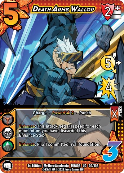 Death Arms Wallop (MHA3) #39/108 Uncommon (1st Edition Normal Lightly Played) UniVersus: My Hero Academia: Heroes Clash UniVersus: 2022