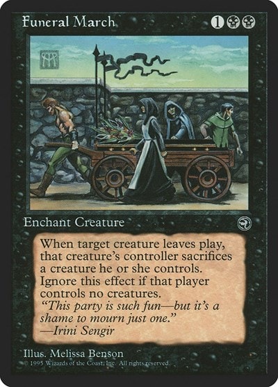 Funeral March (HML) #48 Common (Moderately Played) Homelands Magic: The Gathering: 1995