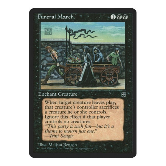 Funeral March (HML) #48 Common (Moderately Played) Homelands Magic: The Gathering: 1995