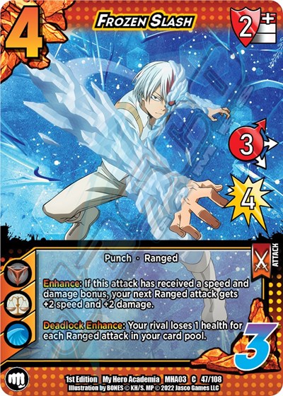 Frozen Slash (MHA3) #47/108 Common (1st Edition Normal Lightly Played) UniVersus: My Hero Academia: Heroes Clash UniVersus: 2022