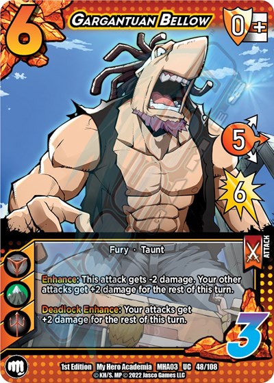 Gargantuan Bellow (MHA3) #48/108 Uncommon UniVersus: My Hero Academia: Heroes Clash UniVersus: 2022