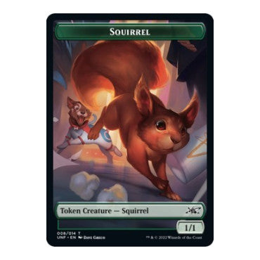 Squirrel // Treasure (012) Double-sided Token (UNF) #012 T (Foil Near Mint) Unfinity Magic: The Gathering: 2022