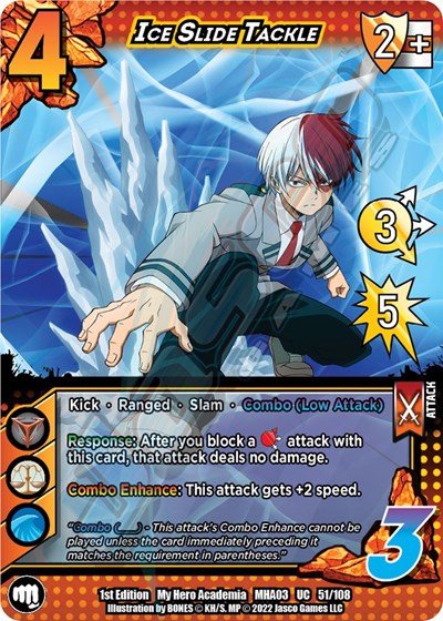 Ice Slide Tackle (MHA3) #51/108 Uncommon UniVersus: My Hero Academia: Heroes Clash UniVersus: 2022