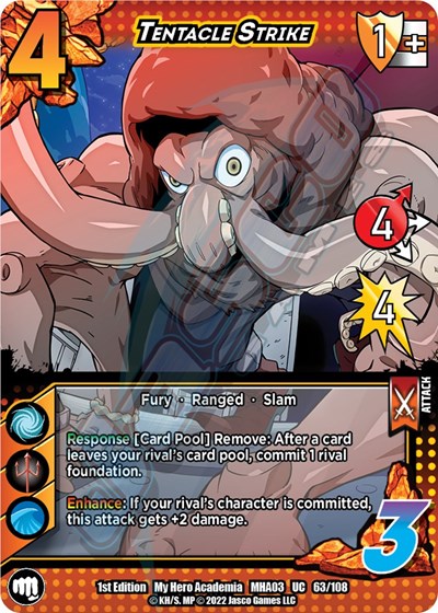 Tentacle Strike (MHA3) #63/108 Uncommon (1st Edition Normal Lightly Played) UniVersus: My Hero Academia: Heroes Clash UniVersus: 2022