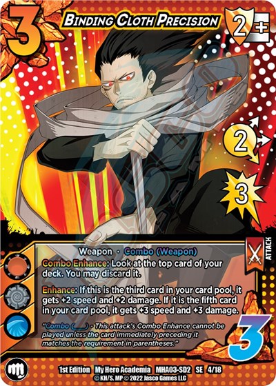 Binding Cloth Precision (MHA3) #4/18 SE (1st Edition Normal Lightly Played) UniVersus: My Hero Academia: Heroes Clash UniVersus: 2022