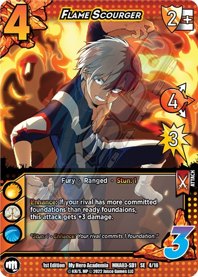 Flame Scourger (MHA3) #4/18 SE (1st Edition Normal Lightly Played) UniVersus: My Hero Academia: Heroes Clash UniVersus: 2022