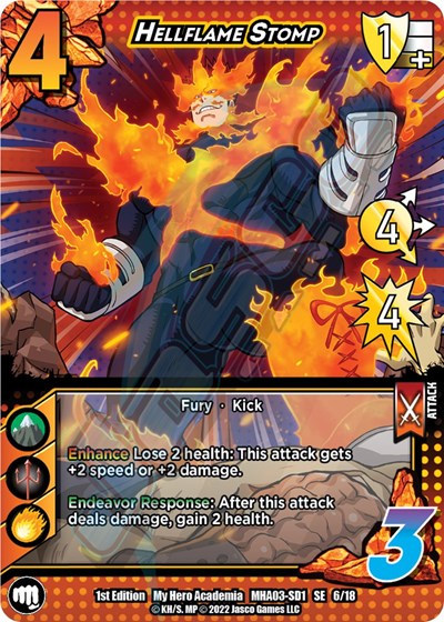 Hellflame Stomp (MHA3) #6/18 SE (1st Edition Normal Lightly Played) UniVersus: My Hero Academia: Heroes Clash UniVersus: 2022