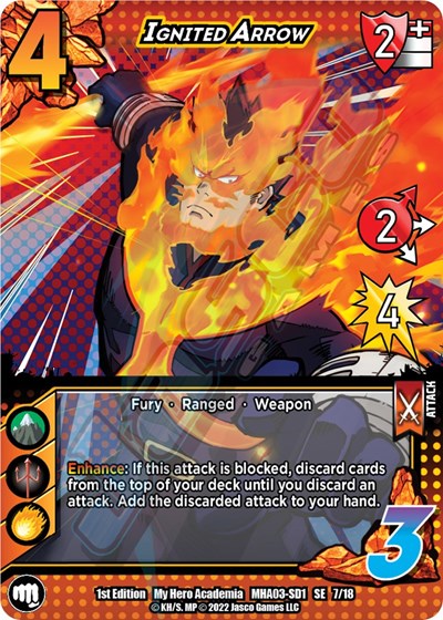 Ignited Arrow (MHA3) #7/18 SE (1st Edition Normal Lightly Played) UniVersus: My Hero Academia: Heroes Clash UniVersus: 2022
