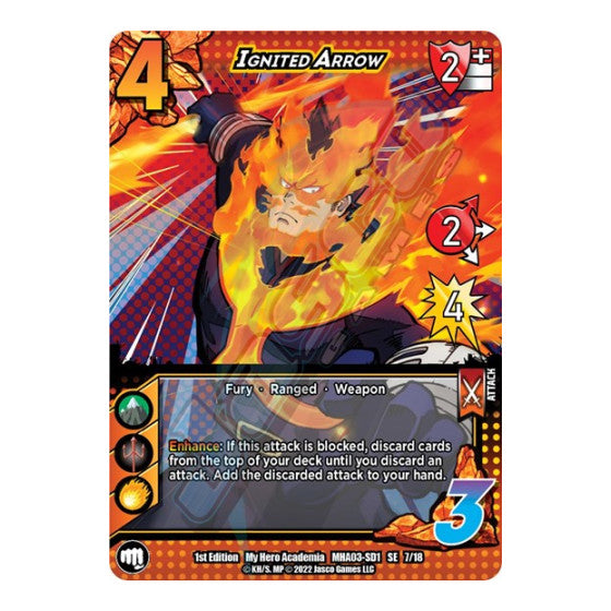 Ignited Arrow (MHA3) #7/18 SE (1st Edition Normal Lightly Played) UniVersus: My Hero Academia: Heroes Clash UniVersus: 2022