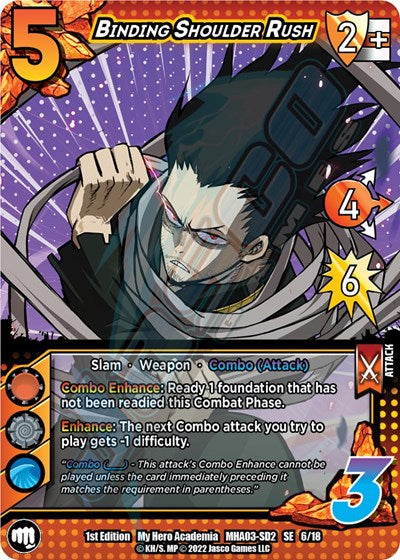 Binding Shoulder Rush (MHA3) #6/18 SE (1st Edition Normal Lightly Played) UniVersus: My Hero Academia: Heroes Clash UniVersus: 2022