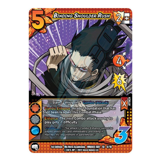 Binding Shoulder Rush (MHA3) #6/18 SE (1st Edition Normal Lightly Played) UniVersus: My Hero Academia: Heroes Clash UniVersus: 2022