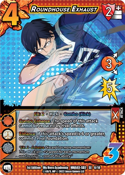Roundhouse Exhaust (MHA3) #8/18 SE (1st Edition Normal Lightly Played) UniVersus: My Hero Academia: Heroes Clash UniVersus: 2022