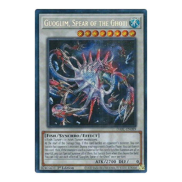Guoglim Spear of the Ghoti (DABL) #DABL-EN089 Secret Rare (1st Edition Near Mint) Darkwing Blast YuGiOh: 2022