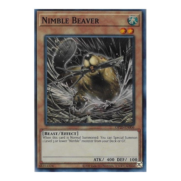 Nimble Beaver (OP20) #OP20-EN006 Super Rare (Unlimited Near Mint) OTS Tournament Pack 20 YuGiOh: 2022