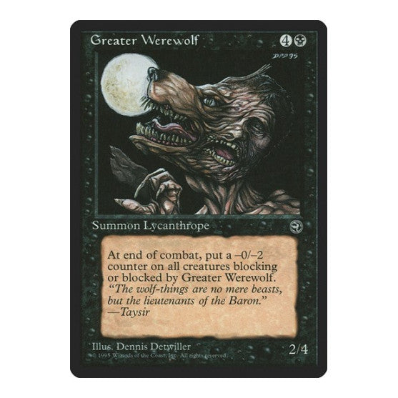 Greater Werewolf (HML) #51 Common (Moderately Played) Homelands Magic: The Gathering: 1995