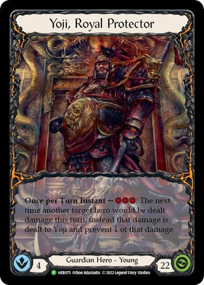 Yoji, Royal Protector - HER075 (PR) #HER075 Promo (Cold Foil Near Mint) Flesh and Blood: Promo Cards Flesh and Blood TCG: 2019