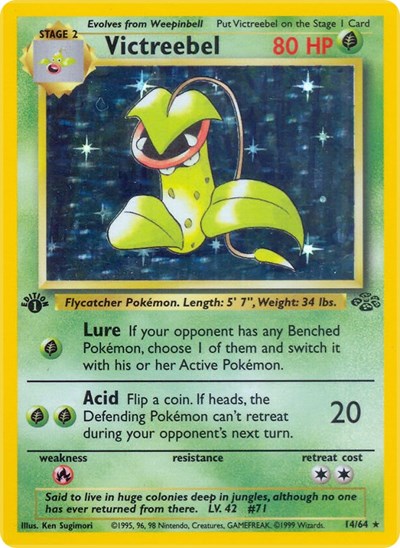 Victreebel 14 (JU) #14/64 Holo Rare Jungle Pokemon: 1999