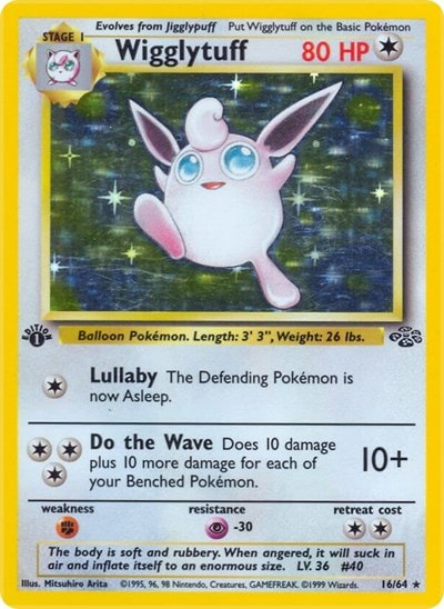Wigglytuff (16) (JU) #16/64 Holo Rare Jungle Pokemon: 1999
