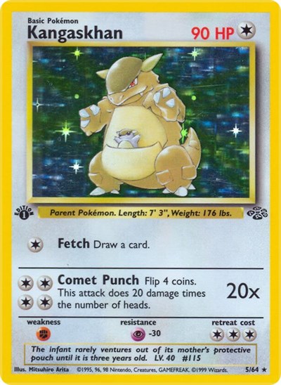 Kangaskhan 5 (JU) #05/64 Holo Rare Jungle Pokemon: 1999