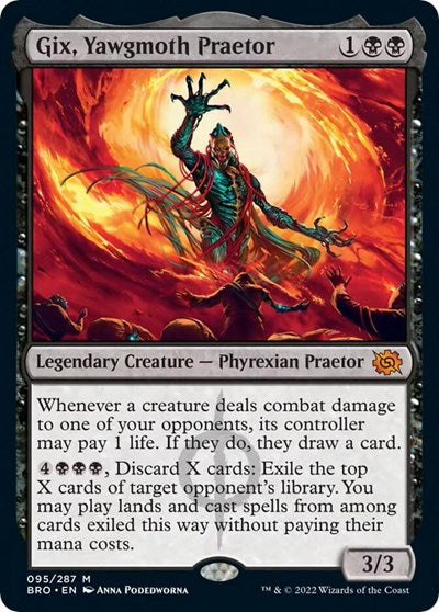 Gix Yawgmoth Praetor (BRO) #95 Mythic Rare (Foil Lightly Played) The Brothers' War Magic: 2022