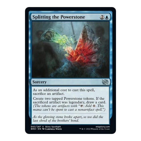 Splitting the Powerstone (BRO) #63 Uncommon The Brothers' War Magic: The Gathering: 2022