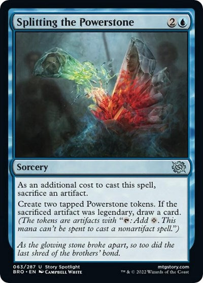 Splitting the Powerstone (BRO) #63 Uncommon (Lightly Played) The Brothers' War Magic: The Gathering: 2022