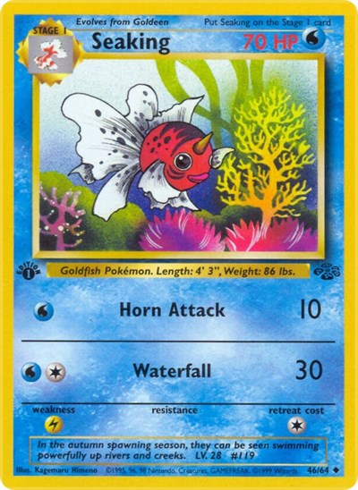 1999 Pokemon: Jungle (JU) - Seaking (#46/64, Uncommon)
