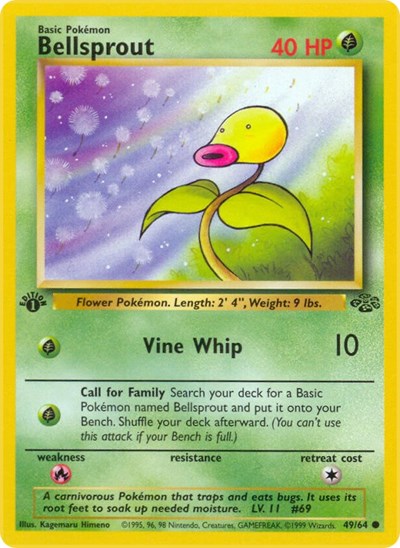 Bellsprout (JU) #49/64 Common Jungle Pokemon: 1999