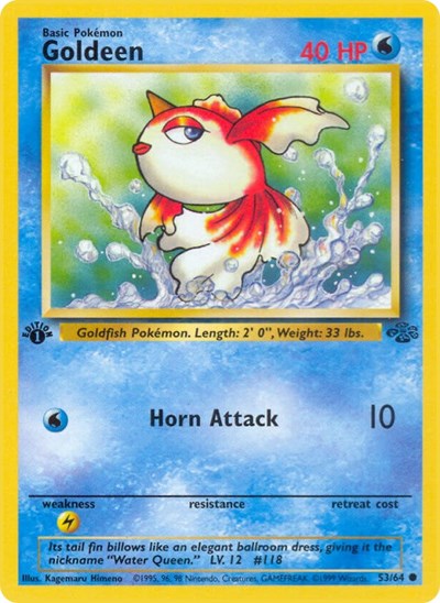 1999 Pokemon: Jungle (JU) - Goldeen (#53/64, Common)