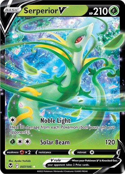 Serperior V (SWSH12) #007/195 Ultra Rare (Holofoil Near Mint) SWSH12: Silver Tempest Pokemon: 2022