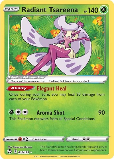 Radiant Tsareena (SWSH12) #016/195 Radiant Rare SWSH12: Silver Tempest Pokemon: 2022