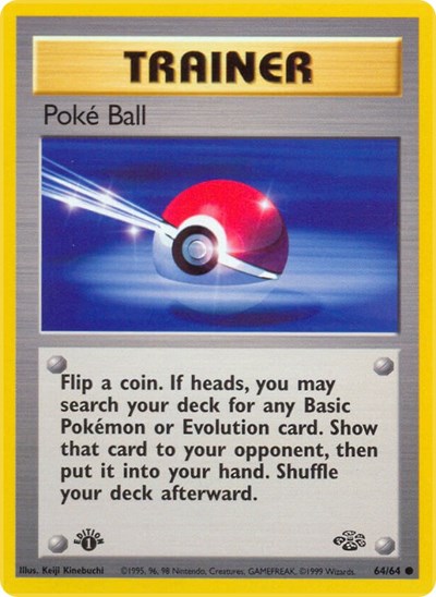 Poke Ball (JU) #64/64 Common Jungle Pokemon: 1999