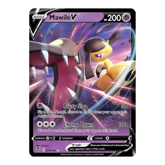 Mawile V (SWSH12) #070/195 Ultra Rare (Holofoil Near Mint) SWSH12: Silver Tempest Pokemon: 2022