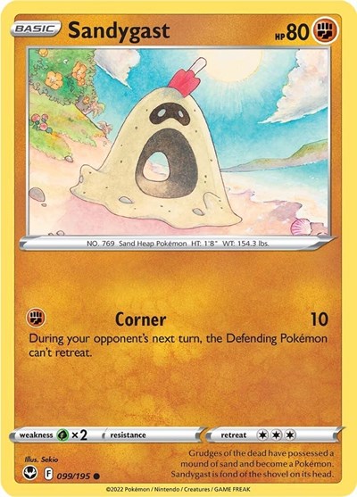 Sandygast (SWSH12) #099/195 Common (Reverse Holofoil Lightly Played) SWSH12: Silver Tempest Pokemon: 2022