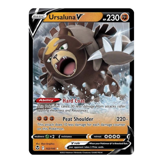 Ursaluna V (SWSH12) #102/195 Ultra Rare SWSH12: Silver Tempest Pokemon: 2022