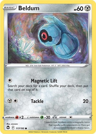 Beldum (SWSH12) #117/195 Common (Near Mint) SWSH12: Silver Tempest Pokemon: 2022