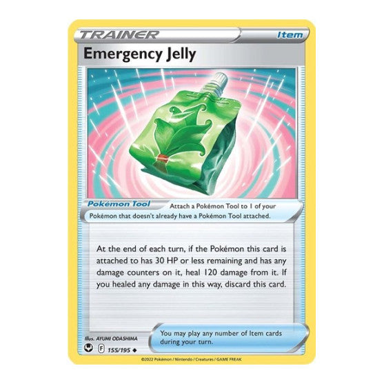 Emergency Jelly (SWSH12) #155/195 Uncommon (Reverse Holofoil Moderately Played) SWSH12: Silver Tempest Pokemon: 2022