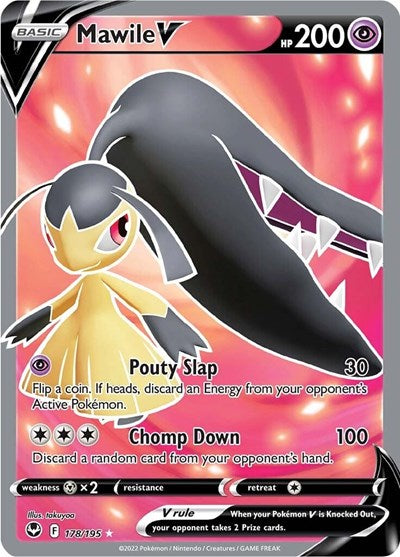 Mawile V (Full Art) (SWSH12) #178/195 Ultra Rare (Holofoil Near Mint) SWSH12: Silver Tempest Pokemon: 2022